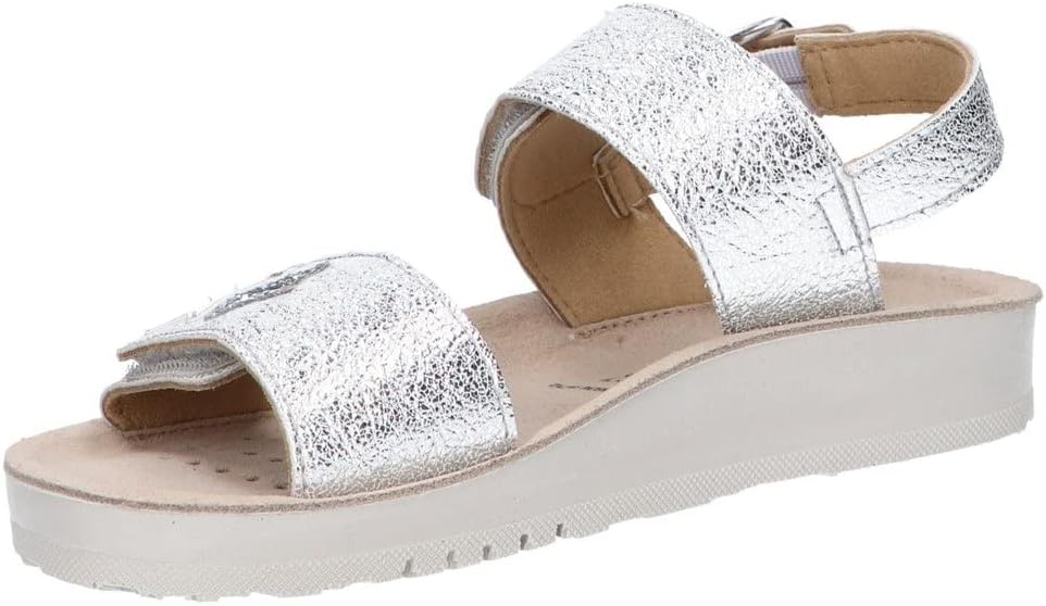 Geox Mädchen J Costarei Gi Sandals, 24 EU Silber