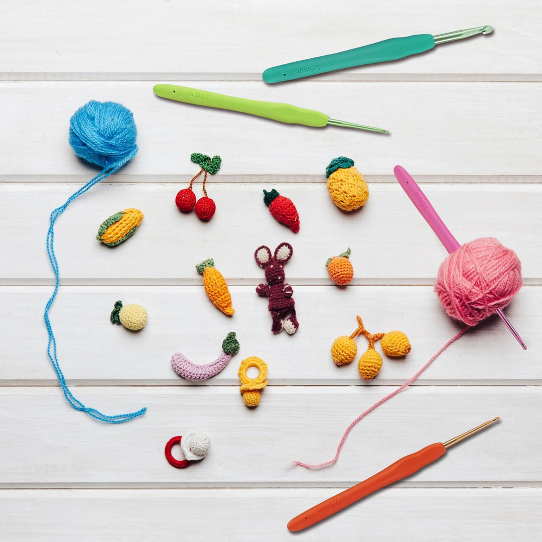 SusggO 96 Stück Häkelset für Anfänger Häkelnadel Set Häkel-Set Komplettes, Amigurumi, Häkel-Set für