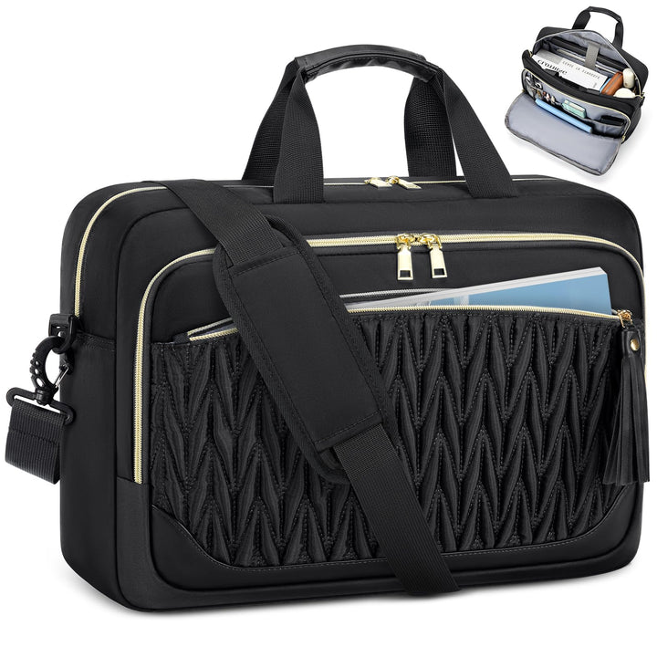 RAINSMORE Laptoptasche 17,3 Zoll für Damen Aktentasche Wasserdichte Arbeitstasche Grosse Lehrertasch