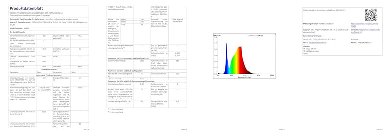 Niello T5 162LEDs Pflanzenlampe, Full Spectrum 60cm LED Grow Lampe for Indoor Anbau, 660 nm / 3000K/