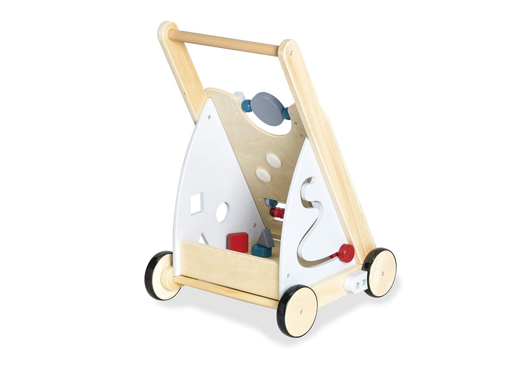 Pinolino Kinderträume Activity-Lauflernwagen Titus, grau, mit diversen Spielmöglichkeiten, gummierte