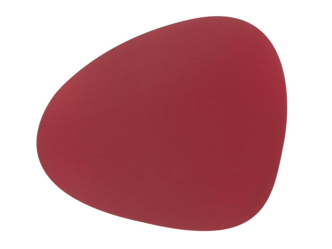 LindDNA Curve L Tischset, Leder, Rot, 37 x 44 cm