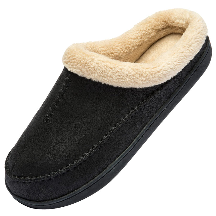 Miqieer Hausschuhe Herren Memory Foam Pantoffeln Warme Winter Plüsch Hüttenschuhe 39/40 EU 570 Schwa