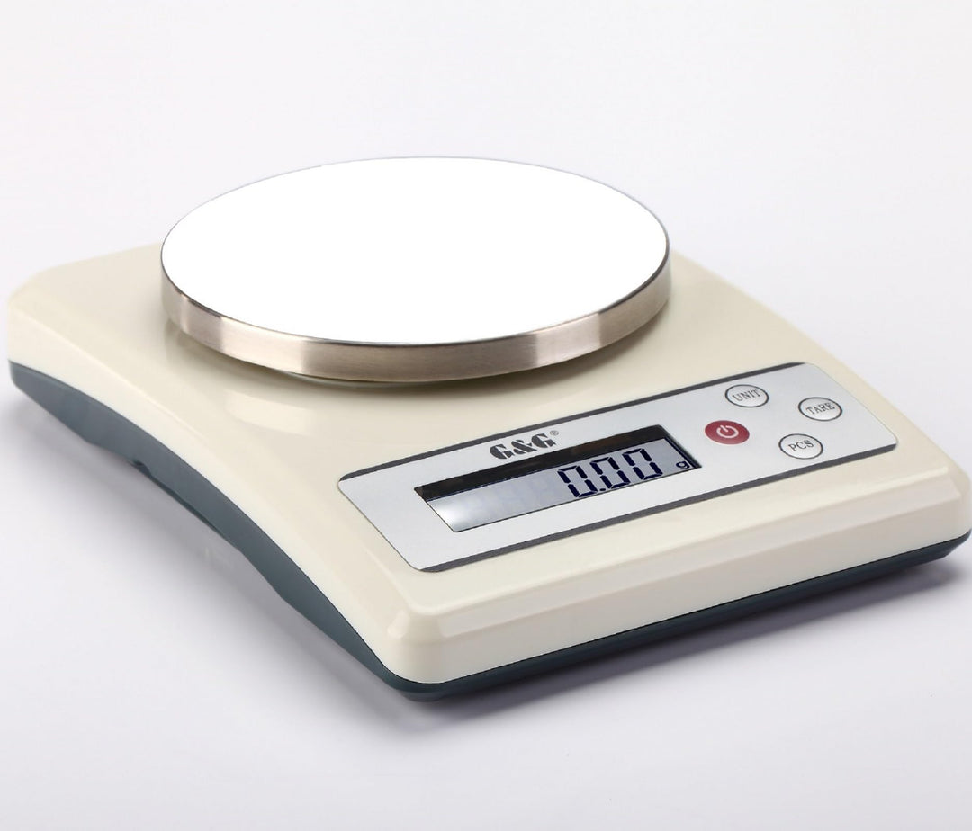 G&G KF-B Küchenwaagen, 6kg -3kg / 0.1g einstellbare Abschaltautomatik, Feinwaage Digitalwaage, mit N