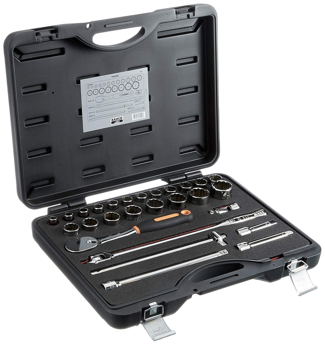 Bahco STECKSCHLÜSSEL-SATZ 1/2", 27-TLG