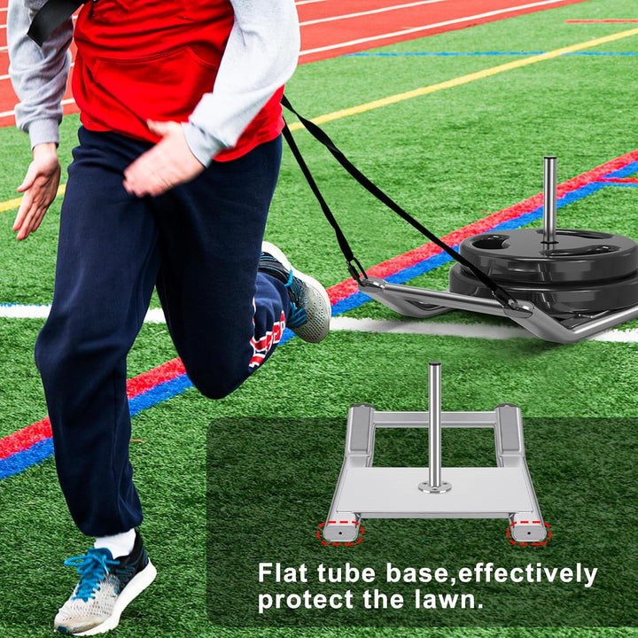 'Kipika Stainless Steel Weight Sled for Fitness Strength Training, Speed Improvement, and Athletic E