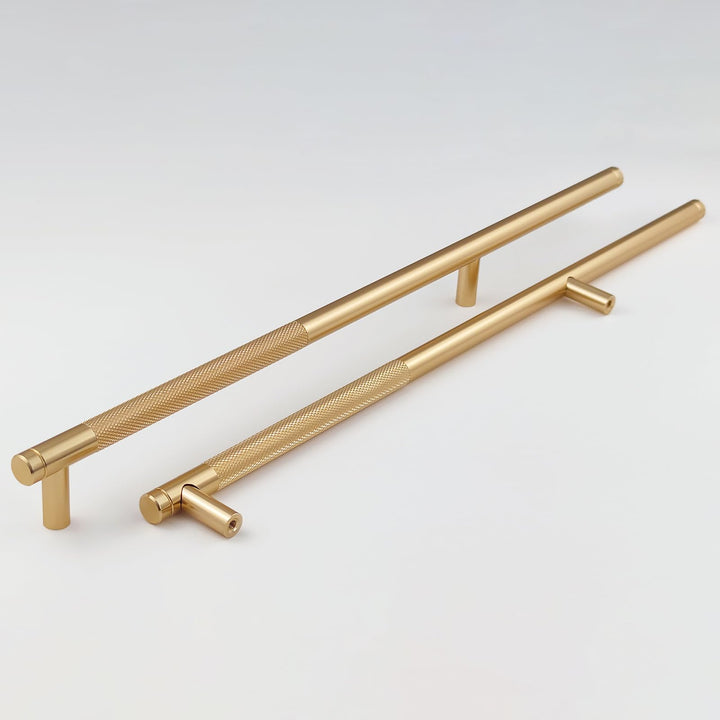 Pexintek 2 Stück Schrankgriffe Gold Moderne Griffe Möbel Möbelgriffe 256mm Lochabstand Türgriffe küc