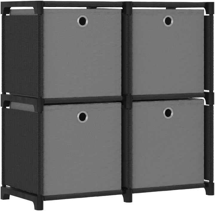 Tidyard Würfel Regal Wohndekorregal Mit 4 offenen Fächern und 4 Boxen Bücherregal Standregal Würfelr