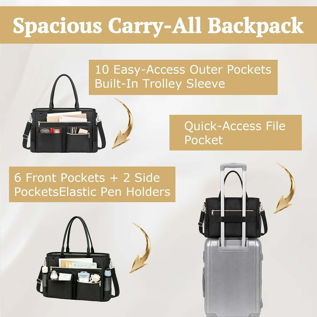Lehrertasche Damen, Laptoptasche 16 Zoll mit Isolierter Tasche, Grosse Arbeitstasche mit Laptopfach