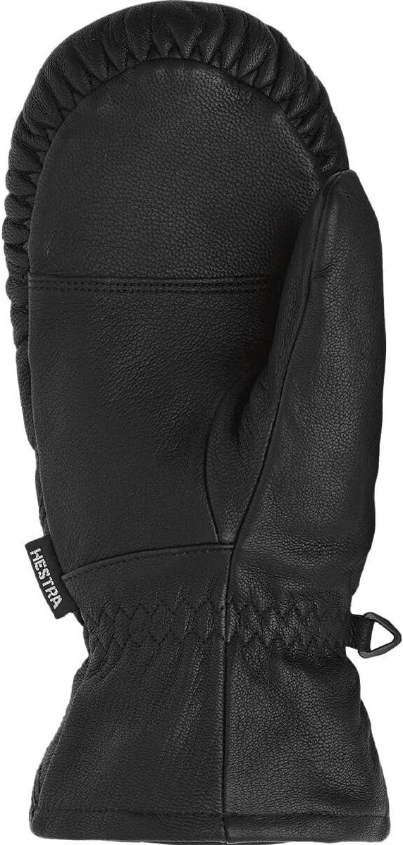 Hestra Winter-Skihandschuhe: Herren und Damen Leder-Box-Fäustlinge für kaltes Wetter Schwarz 5, Schw