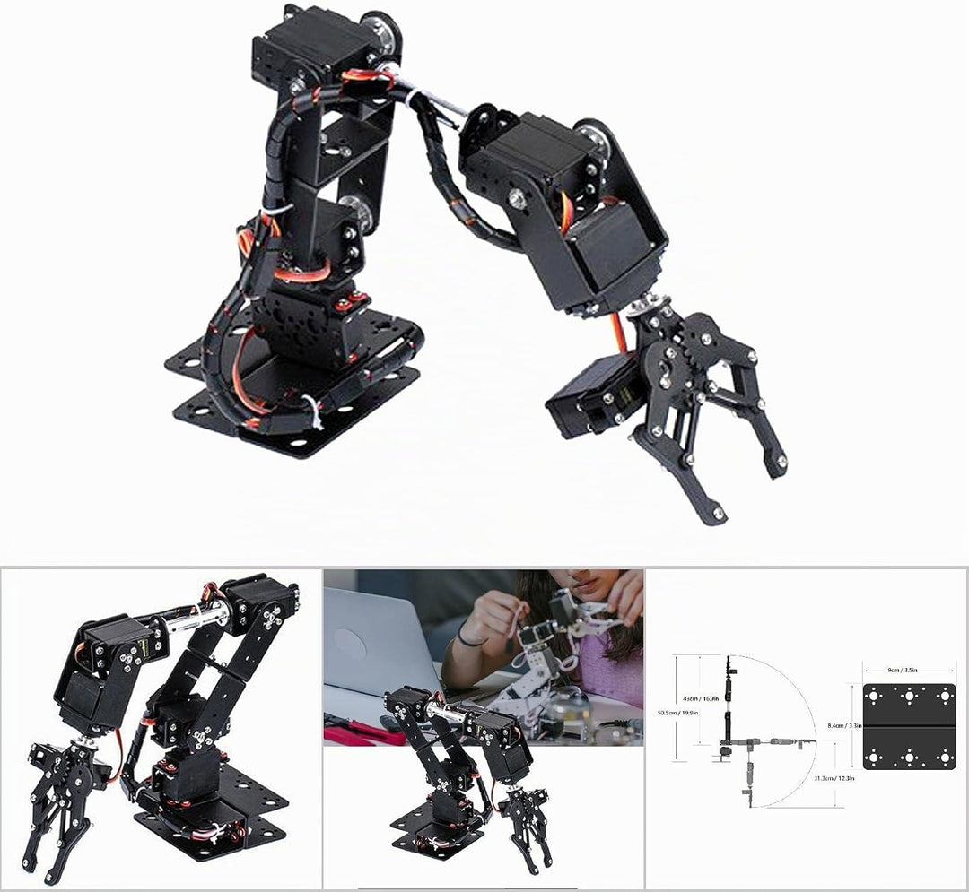 Mechanischer Arm, 6DOF-Roboterarm, Programmierbarer Vollmetall-Roboter, Mechanischer Arm, Klemmklaue