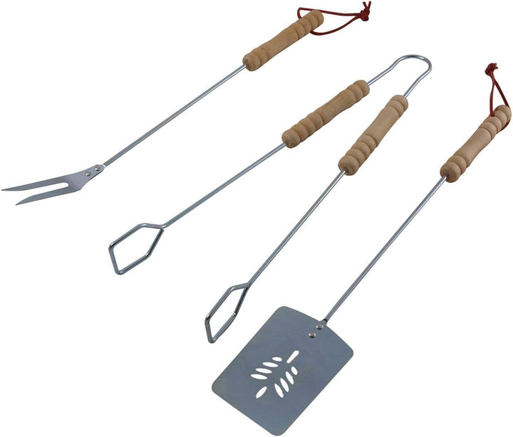 Best Sporting Grillbesteck Set 3-teilig I Grill Besteck aus Grillgabel, Grillwender und Grillzange E