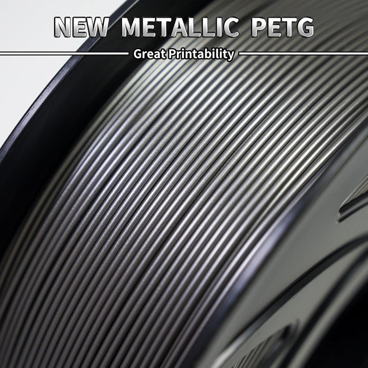 TRONXY PETG Filament 1,75 mm, Metall Hellgrau 3D-Drucker Filament Genauigkeit +/- 0,05 mm, 1 kg Spul