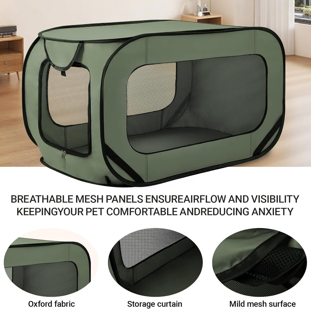 92 * 52 * 52 cm Hundetasche Netzstoff Faltbar Oxford-Gewebe Hundetransportbox Atmungsaktiv tragbar t