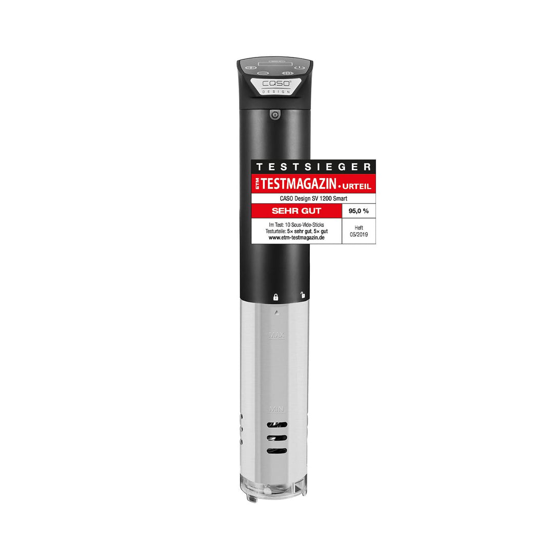 CASO SV 1200 Smart - Sous Vide Garer, schnelle Erhitzung dank leistungsstarken 1200 Watt, komplett w