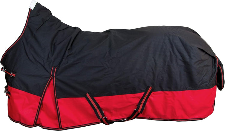RL24 - Weidedecke High Neck Polarfleecefutter 600D BASICLINE schwarz/rot 85cm Schwarz/Rot (Altes Mod