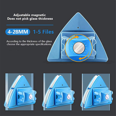 InLoveArts Magnetische Fensterreiniger Doppelseitiger Fensterreiniger 5 Dateien Glaswischer für Fens