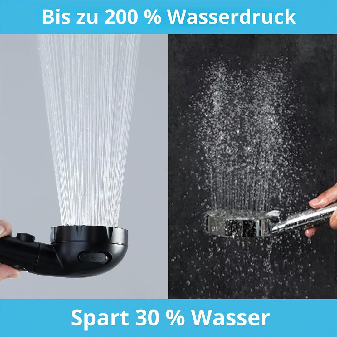 RV Duschbrause mit Schlauch und Halterung, ein Duschkopf wassersparend mit selbstjustierbarer Halter
