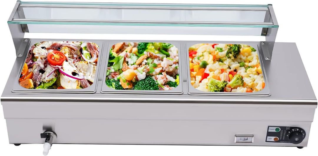 Elektrische Buffetwärmer Speisenwärmer 1/2GN Warmhalter Essenwär Buffetwärmer Elektrischer Speisenwä