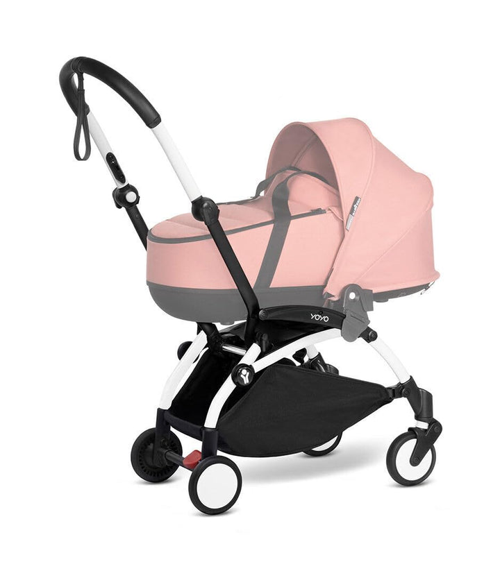 BABYZEN YOYO2 Kinderwagengestell, White - Textilset nicht inbegriffen - Kommt mit 5-Punkt-Gurt, mehr