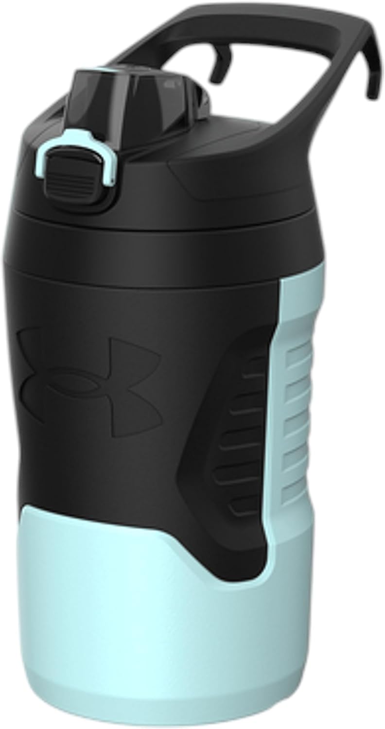 Under Armour UA 32oz Playmaker Jug Breeze Blue Schwarz und Marineblau, Schwarz und Marineblau