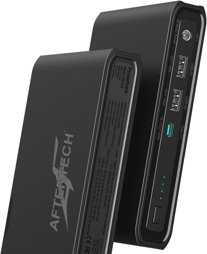 AFTERTECH Mini USV Powerbank Lithium Batterie 12V 6700mAh USBC Photovoltaik Eingang E2D3, 12v 6700mA