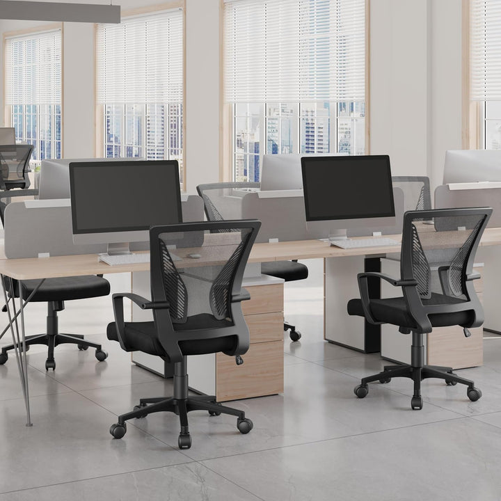 Yaheetech Bürostuhl Schreibtischstuhl ergonomischer Drehstuhl mit Netzbespannung Chefsessel bis 125