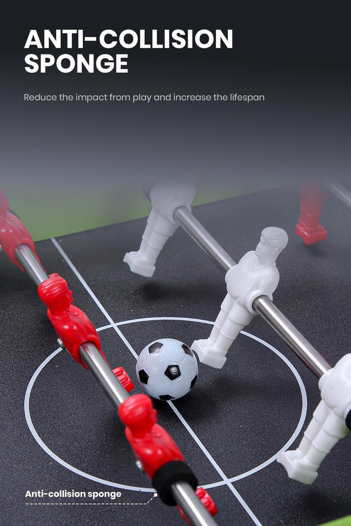 Mini Tischkicker 61cm, mit 2 Bällen und Punkteanzeige - Tischfussball für Kinder und Erwachsene Gesc