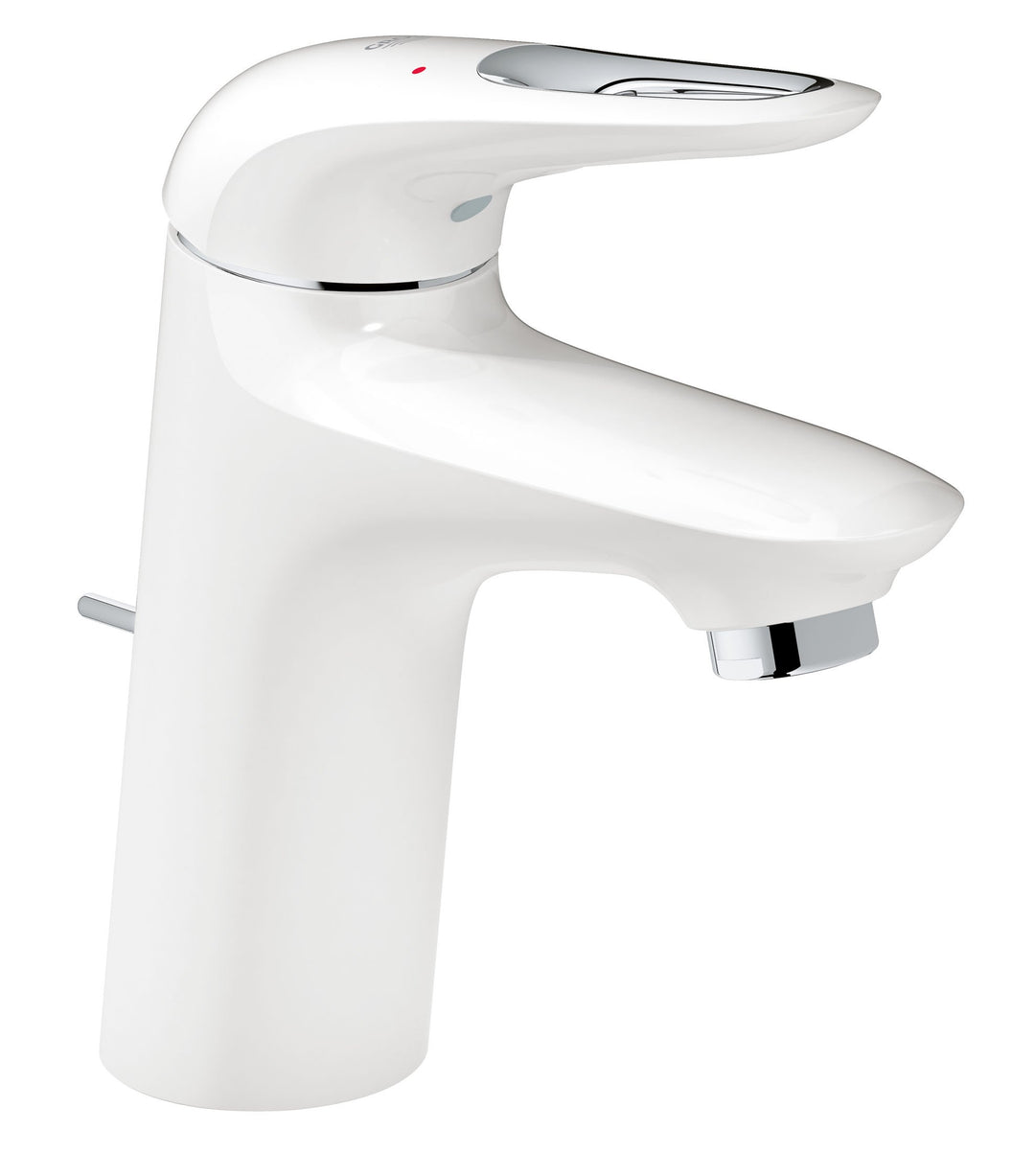 GROHE Eurostyle Badarmaturen - Einhand-Waschtischbatterie (DN 15, S-Size, Einlochmontage) moon white