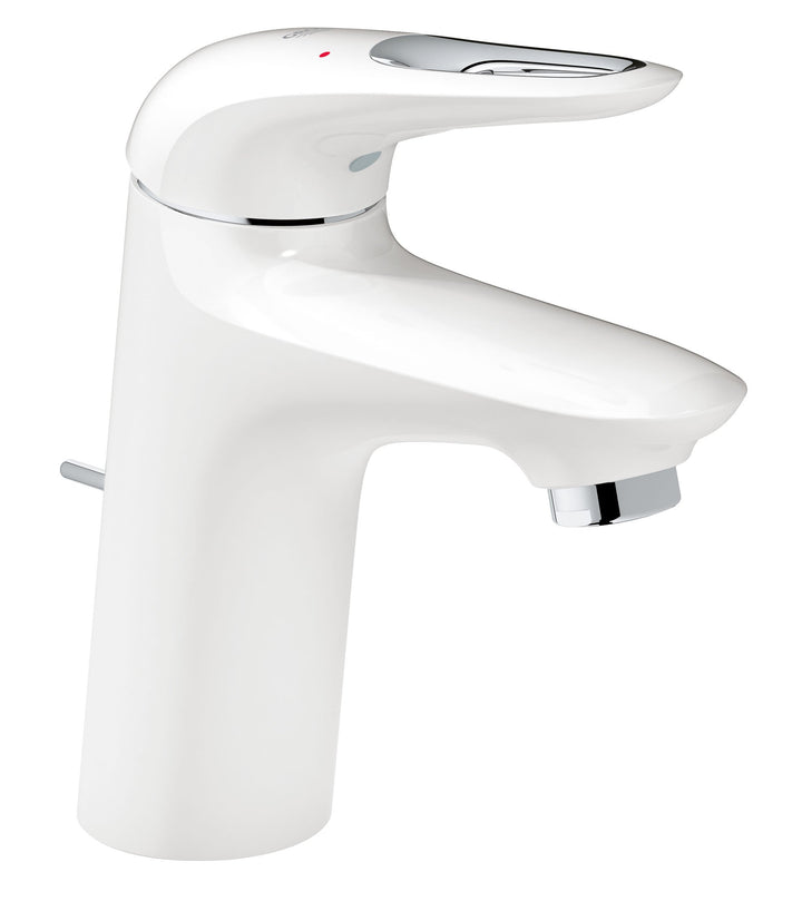 GROHE Eurostyle Badarmaturen - Einhand-Waschtischbatterie (DN 15, S-Size, Einlochmontage) moon white