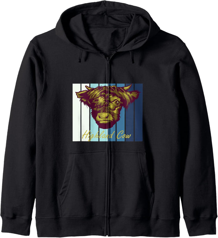 Schottische Highland-Kuh Geschenk Kapuzenjacke