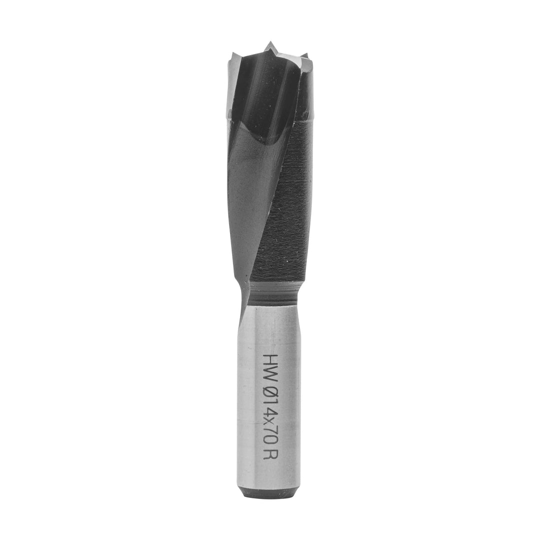 ENT 22370 Dübelbohrer HW, Schaft (S) 10 mm, Durchmesser (D) 14 mm, NL 35 mm, SL 30 mm, L 70 mm, Rech