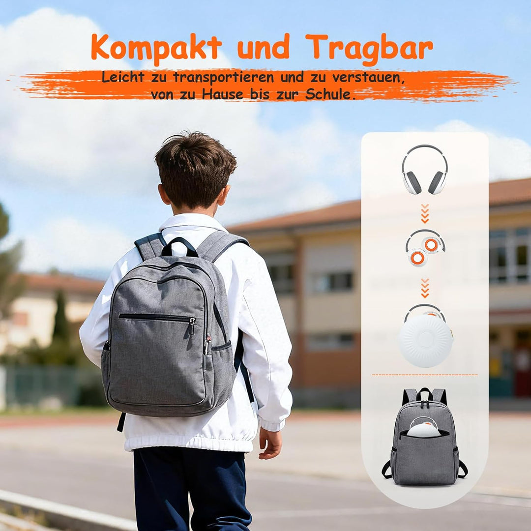 Kopfhörer Kinder Bluetooth | Noise Cancelling Kopfhoerer Kinder | 60h Spielzeit, Leicht über Ohr Kin