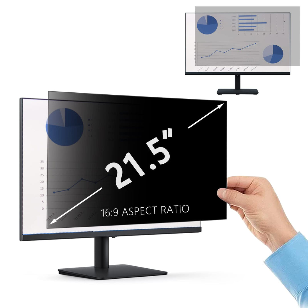 PaceBid 21,5 Zoll 16:9 Desktop Privacy Filter I Blickschutzfilter für Desktop Computer Widescreen Mo