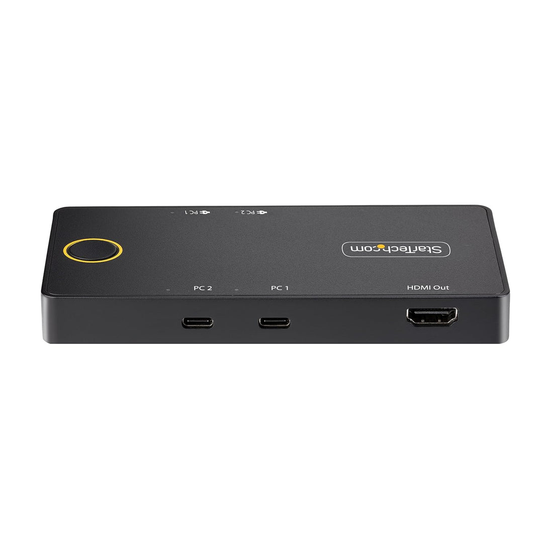 StarTech.com 2-Port USB-C KVM-Switch, EIN 4K 60Hz HDMI Monitor, 100W Power Delivery Pass-Through für