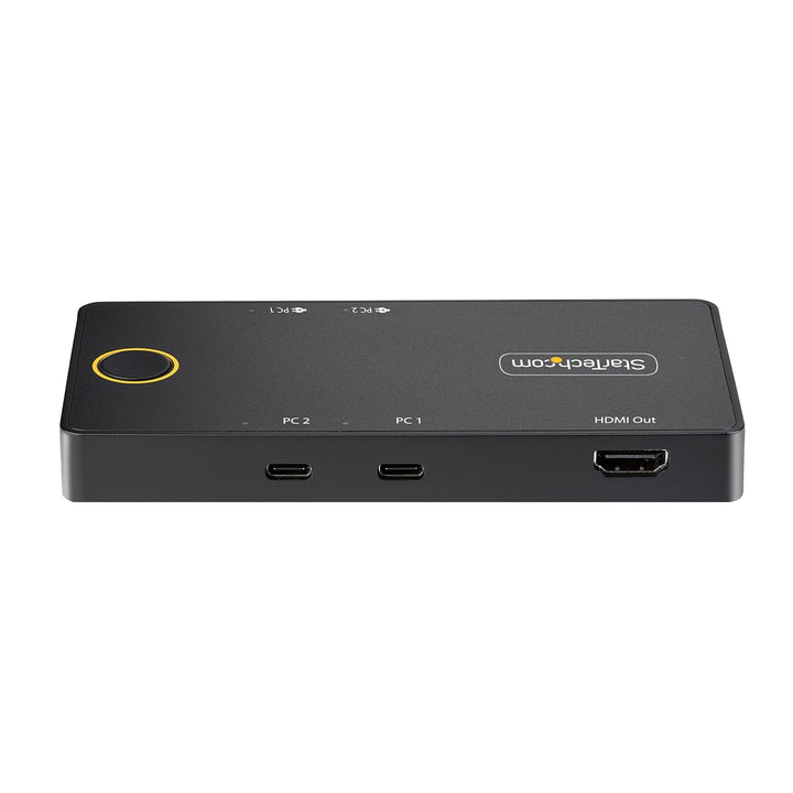 StarTech.com 2-Port USB-C KVM-Switch, EIN 4K 60Hz HDMI Monitor, 100W Power Delivery Pass-Through für