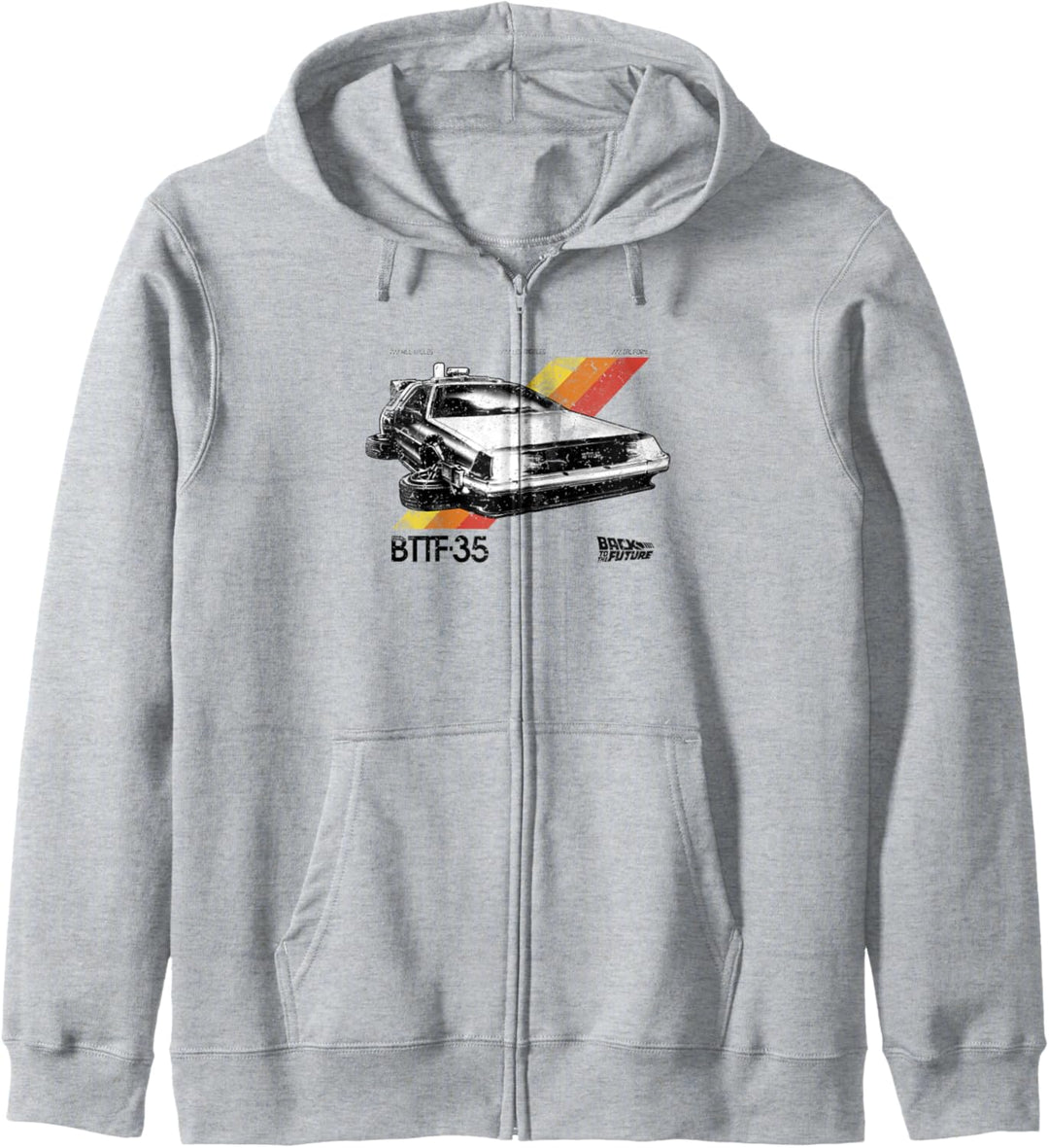 Back To The Future 35th Retro Stripe DeLorean Kapuzenjacke