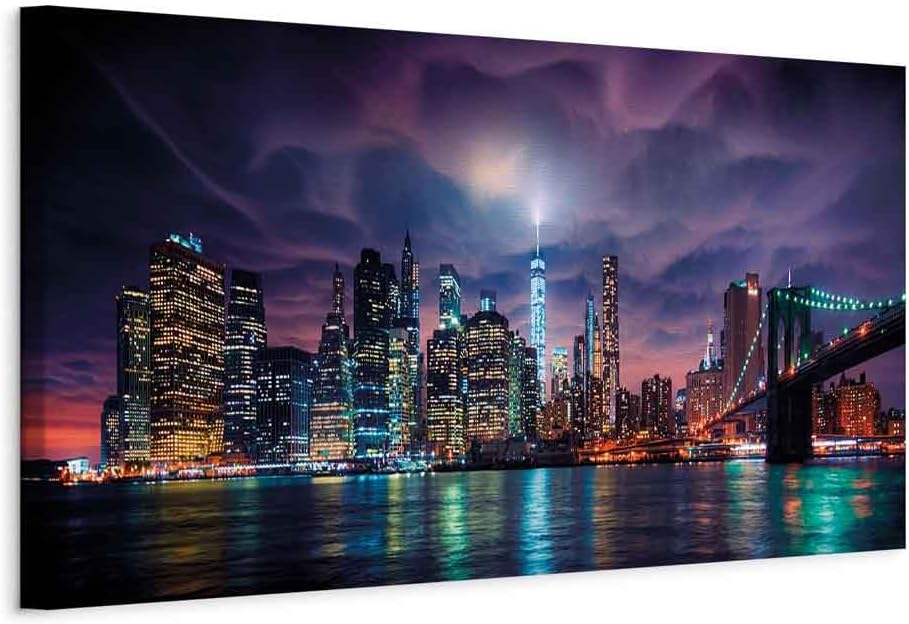 murando - Wandbilder XXL New York 135x45 cm 1 tlg - Wand Deko Vlies Leinwand Bilder Gross Wanddeko W