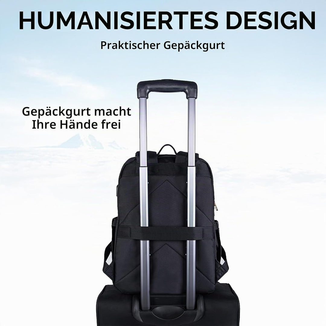 VANKEAN 17.3 Zoll Laptop Rucksack Damen, Schulrucksack wasserdicht Damen Herren Arbeitstasche mit US