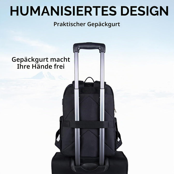 VANKEAN 17.3 Zoll Laptop Rucksack Damen, Schulrucksack wasserdicht Damen Herren Arbeitstasche mit US