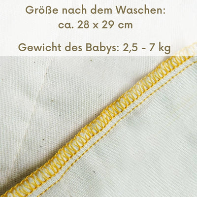avo + cado Biobaumwolle Prefolds Gr. 1-10 Stück - passen in Neugeborenen Überhosen für Stoffwindeln
