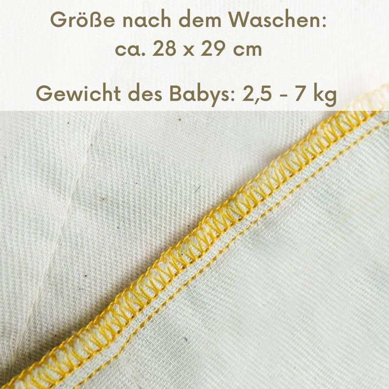 avo + cado Biobaumwolle Prefolds Gr. 1-10 Stück - passen in Neugeborenen Überhosen für Stoffwindeln