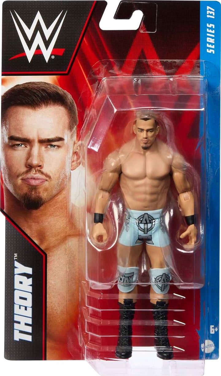 Mattel WWE Theory Basic Actionfigur, 10 Gelenkpunkte & lebensechte Details, 15,2 cm grosses Sammlers