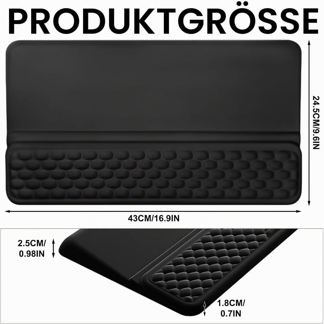 Ergonomische Handballenauflage Tastatur mit 15° Neigung &amp; Memory Schaum, Handgelenkauflage für Offic