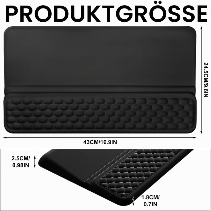 Ergonomische Handballenauflage Tastatur mit 15° Neigung &amp; Memory Schaum, Handgelenkauflage für Offic