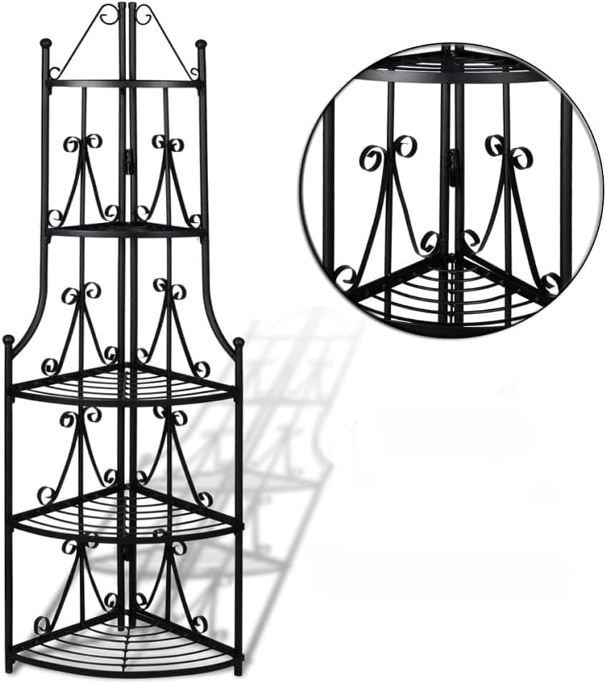 puraday Pflanzentreppe Blumenregal Blumentreppe Balkon Pflanzentreppe Outdoor Pflanzentreppe Metall