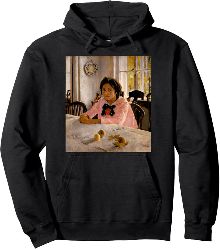 Mädchen mit Pfirsichen Gemälde von Valentin Serov Pullover Hoodie