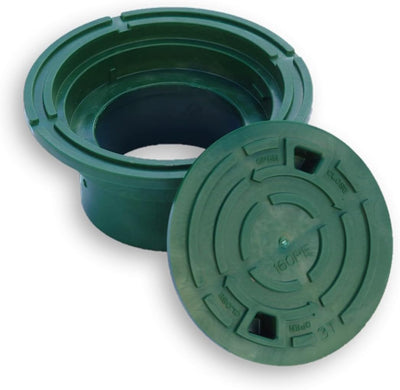 Varile DN160-DN200 Kontrollschachtdeckel Adapter Grün Rohrkappe, Deckel für Steigrohr, Grün