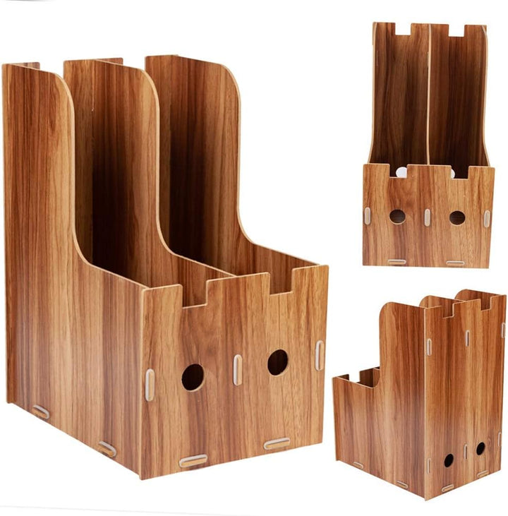 Holz Schreibtisch Organizer, Aufbewahrungsbox Ordnungssystem Briefablage A4 Notizzettel Stifte ordne