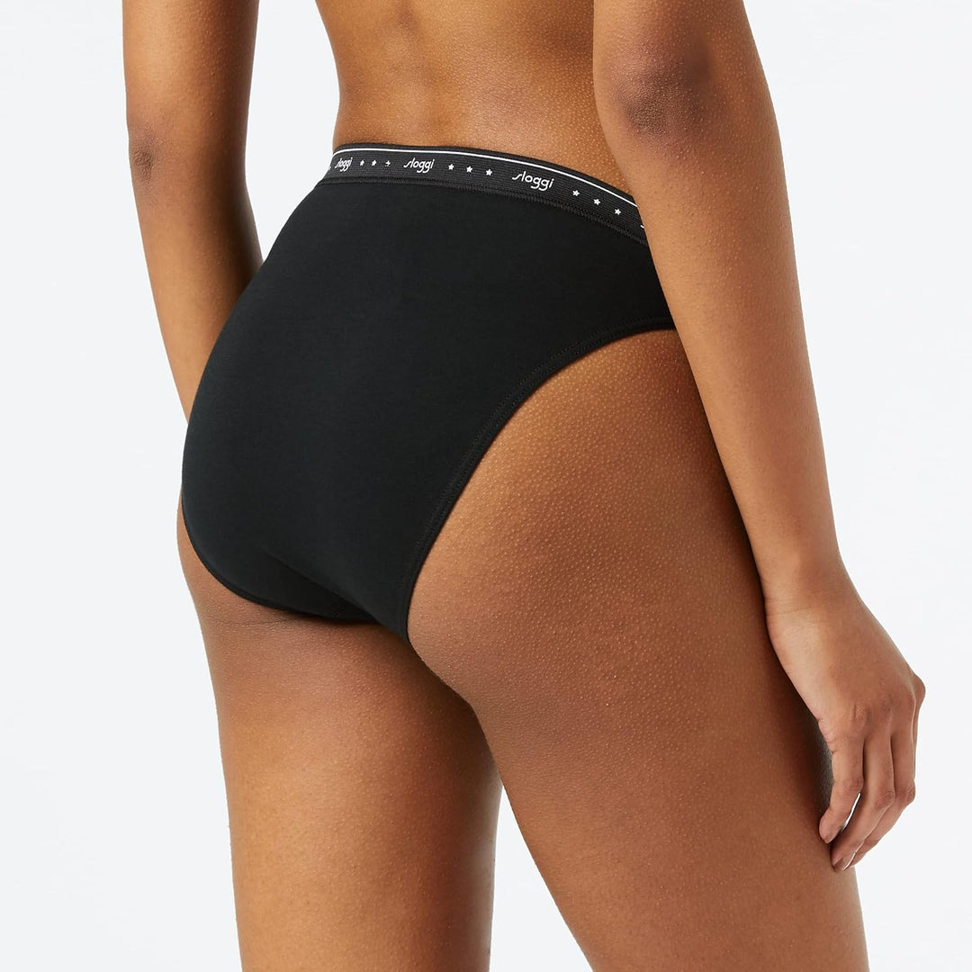 Sloggi Damen 24/7 100 H Tai 3p Slip (3er Pack) 42 Schwarz, 42 Schwarz